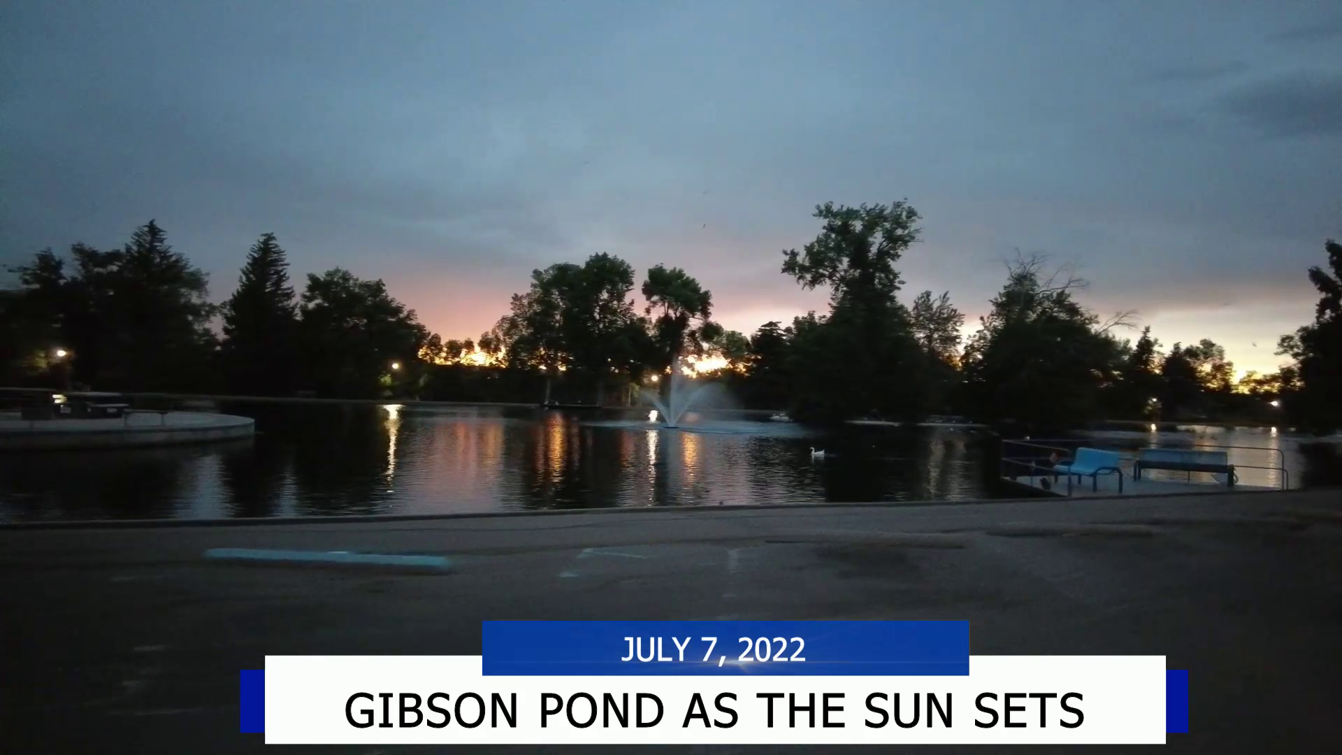 Gibson Pond at sunset