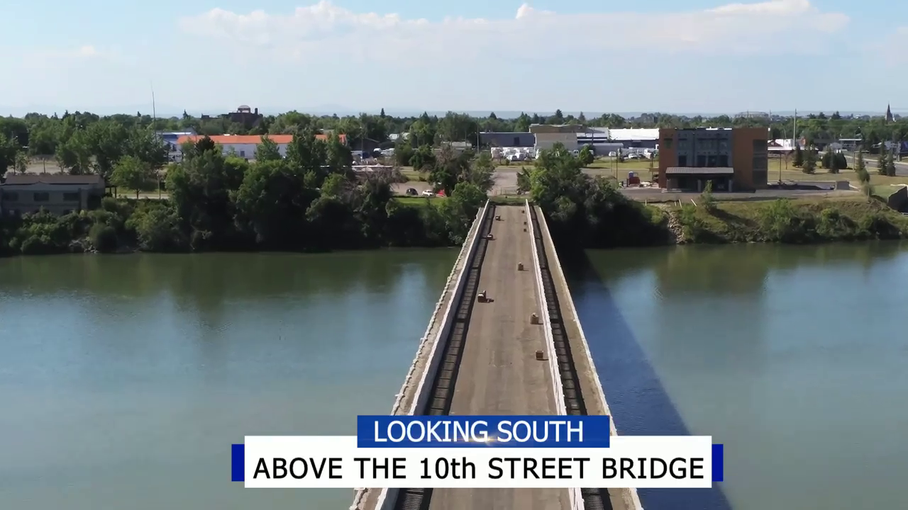 Aerial: 10th Street Bridge